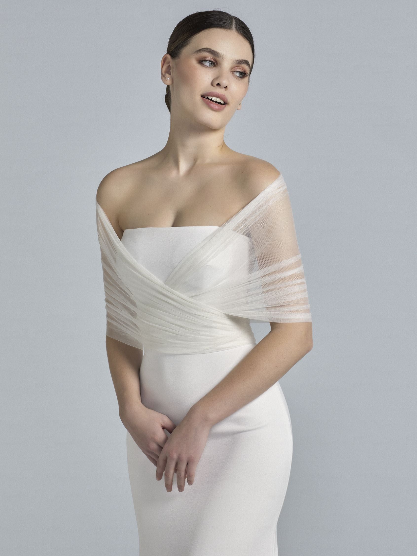 Chiffon Coprispalle Primaverile Bolero Sposa Pronovias Coprispalle