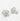 Coppia di pettini decorativi per capelli argentati adornati con perle bianche rotonde e cristalli trasparenti scintillanti